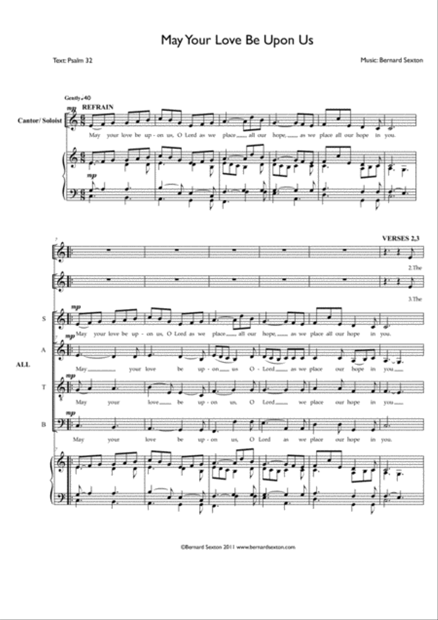 May Your Love Be Upon Us (Psalm 32) 4-Part scores gallery preview page 2