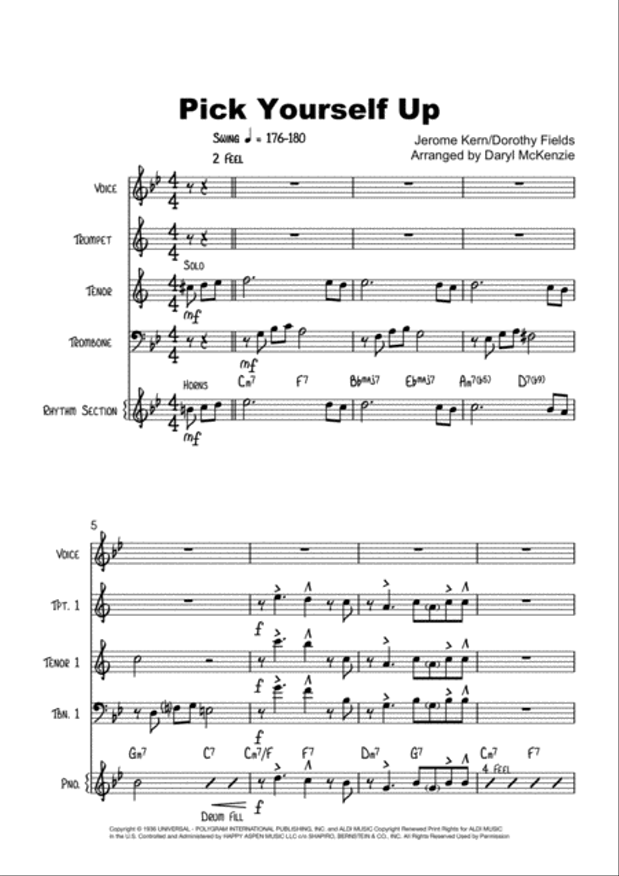 Pick Yourself Up Trombone scores gallery preview page 3