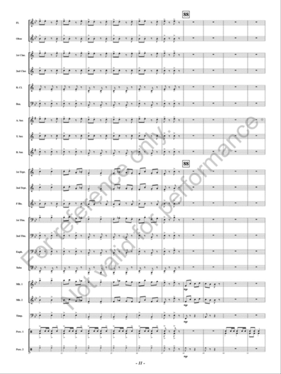 Infernal Galop Concert Band scores gallery preview page 12
