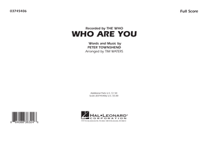 Book cover for Who Are You - Full Score