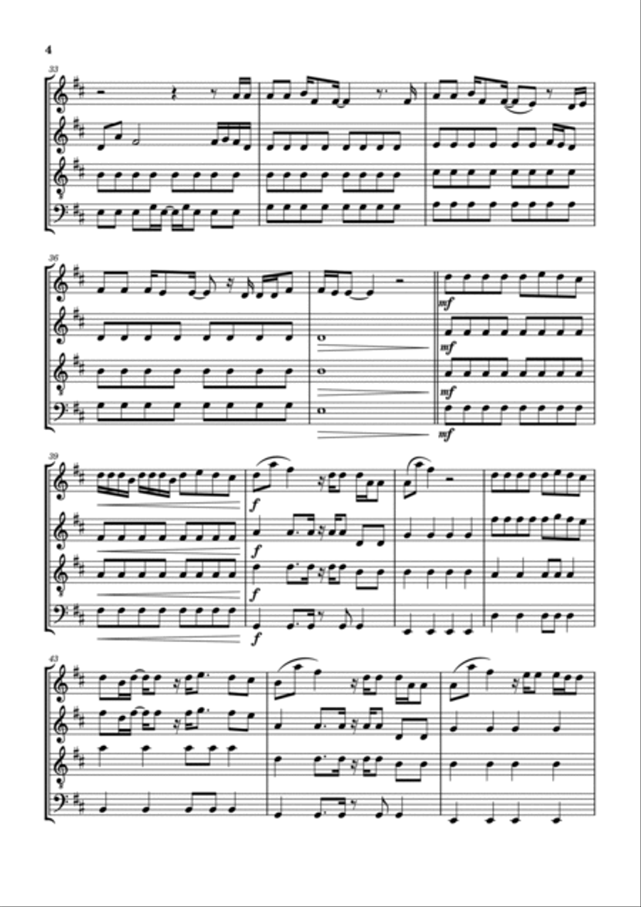 Every Time I Hear That Song Woodwind Quartet scores gallery preview page 5