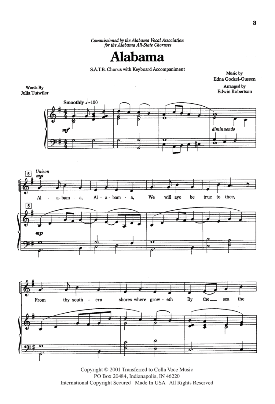 Alabama 4-Part scores gallery preview page 1