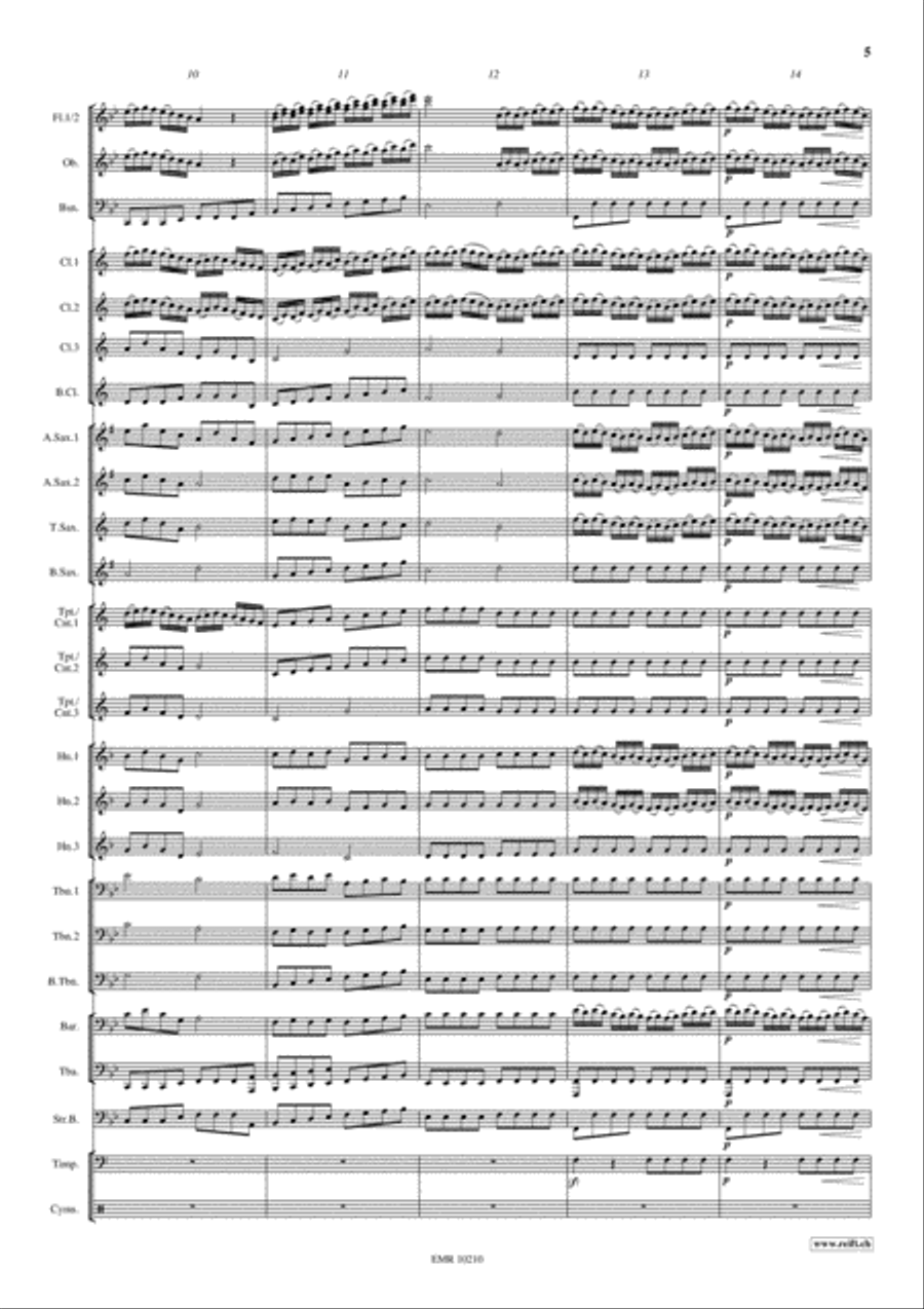 Entry Of The Queen Of Sheba Concert Band scores gallery preview page 6