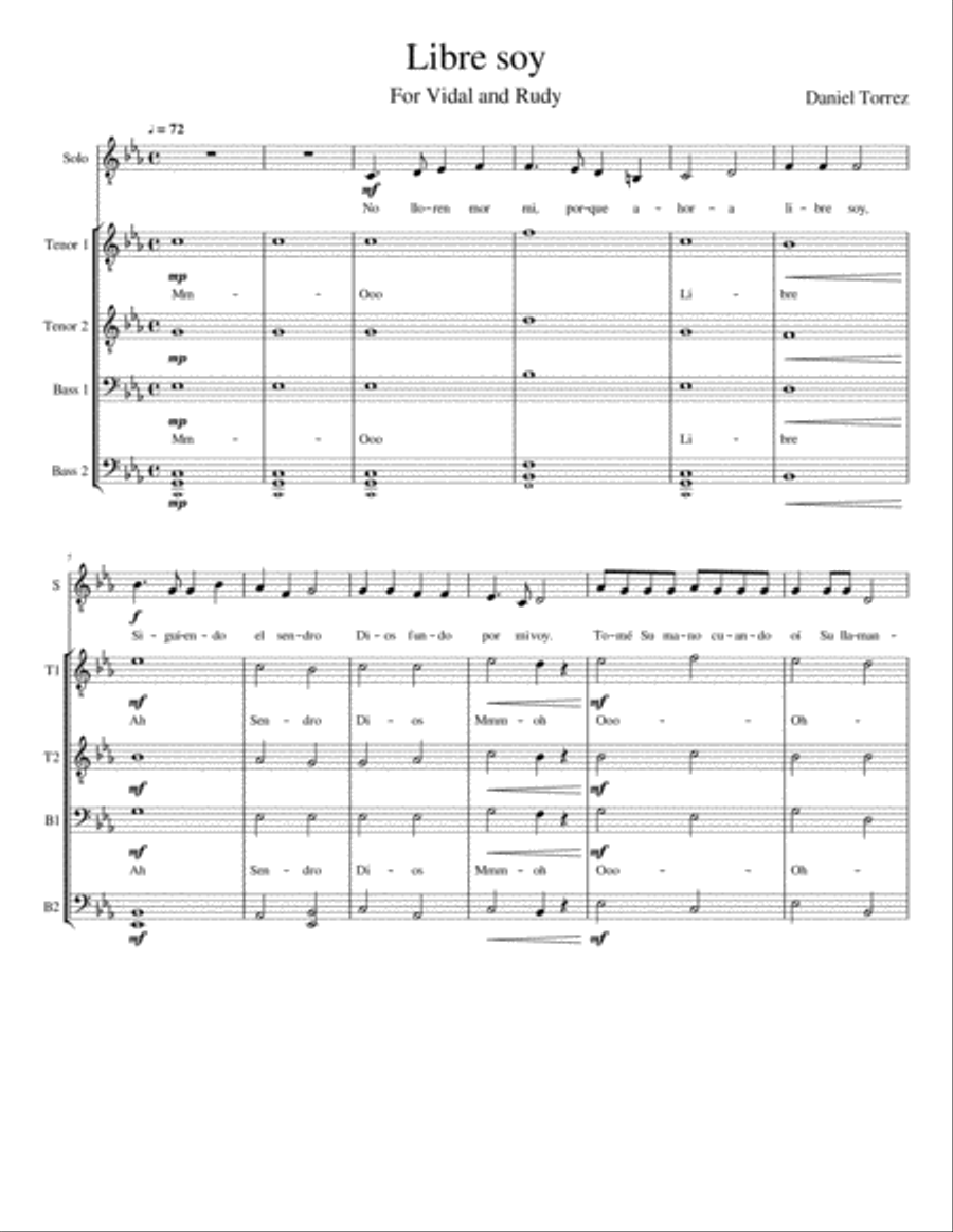 Libre soy TTBB scores gallery preview page 1