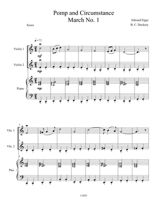 Pomp and Circumstance (Violin Duet with Piano Accompaniment)