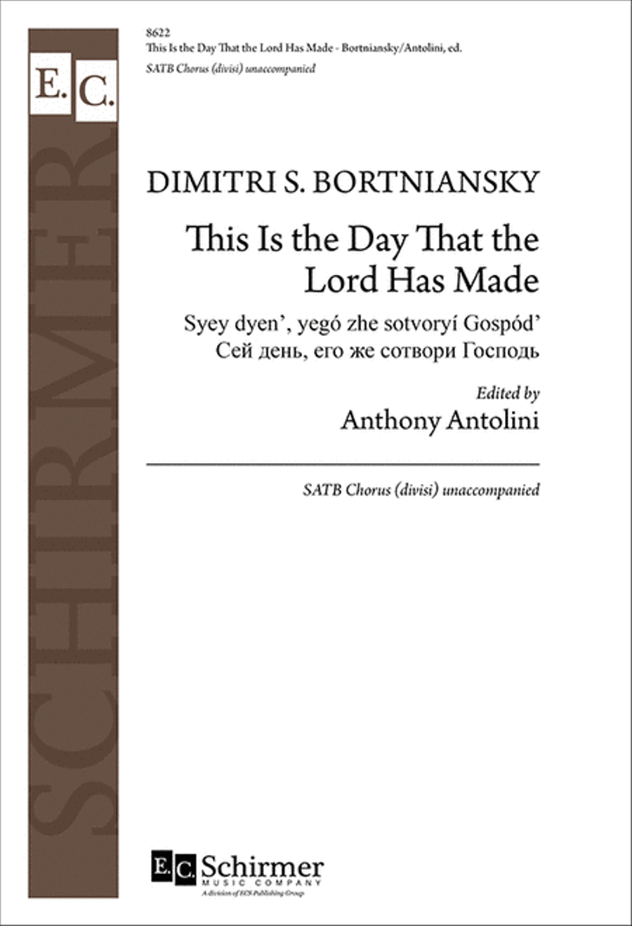 This Is the Day That the Lord Has Made/Syey dyen’, yegó zhe sotvoryí Gospód’ Divisi scores gallery preview page 1