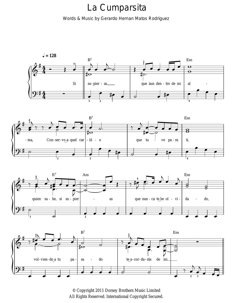 La Cumparsita Voice scores gallery preview page 1