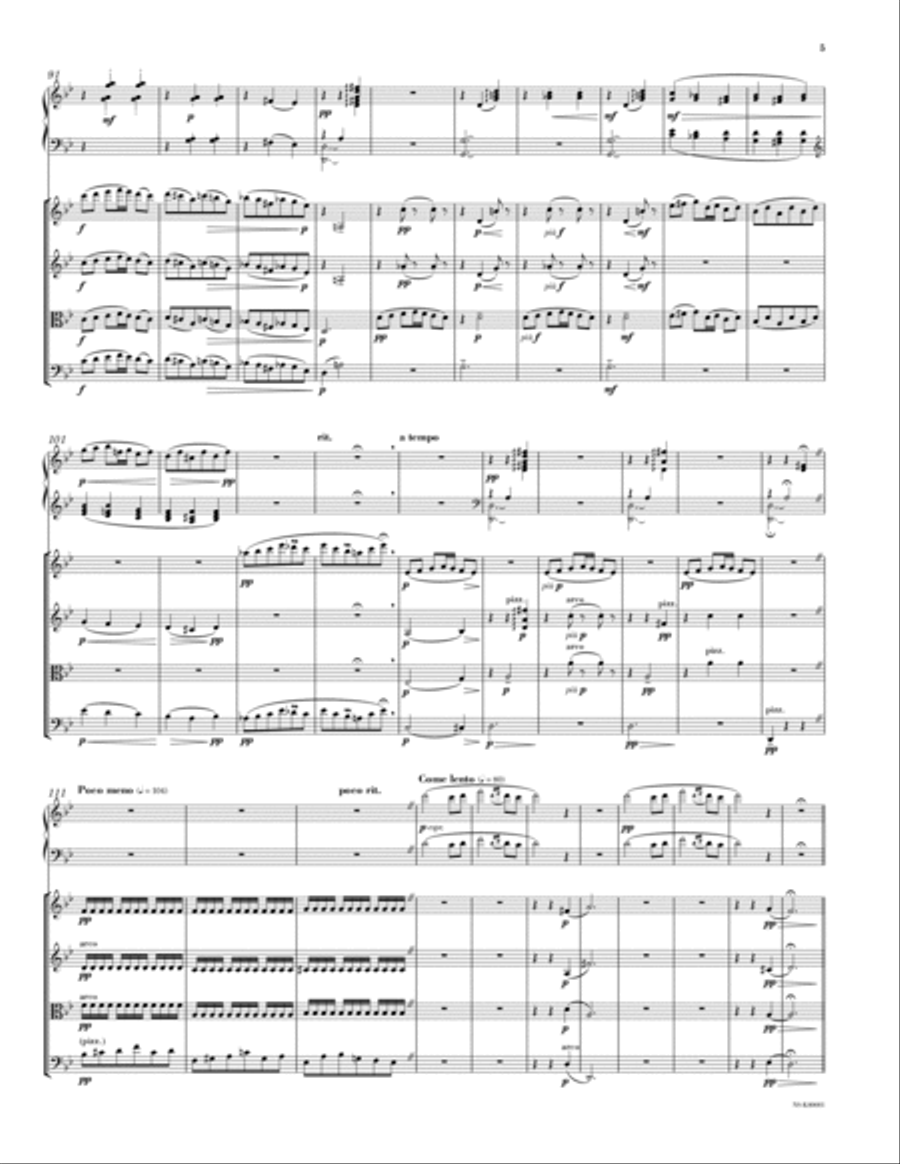 Albéniz: Asturias (Legend) (arr. for harp and string quartet) String Orchestra scores gallery preview page 5