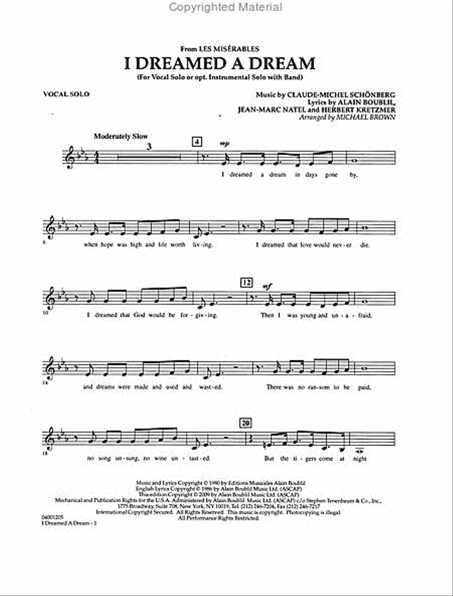 I Dreamed a Dream (from “Les Misérables”) Concert Band scores gallery preview page 6