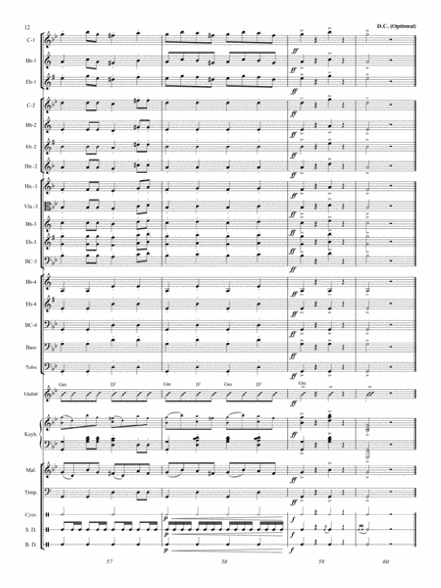 Symphony No. 40 Concert Band scores gallery preview page 12