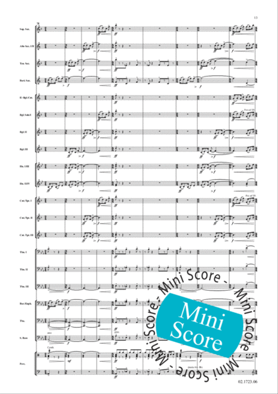 Cake Walk Phantasy Fanfare Band scores gallery preview page 17