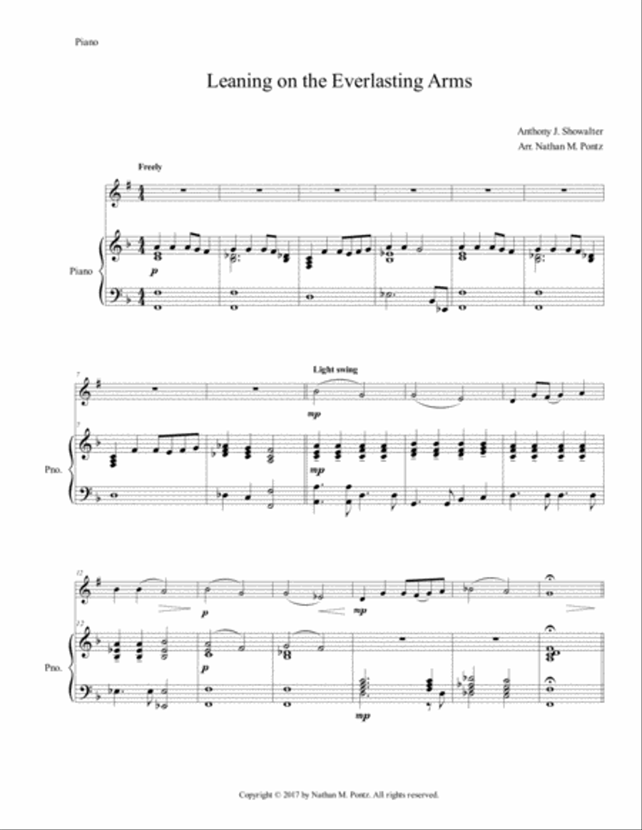 Leaning on the Everlasting Arms Small Ensemble scores gallery preview page 1