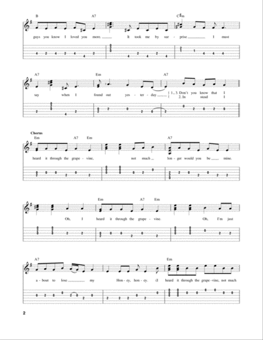 I Heard It Through The Grapevine Acoustic Guitar scores gallery preview page 2