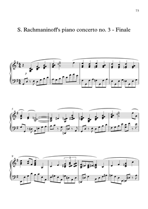 S. Rachmaninoﬀ piano concerto no. 3 - theme from Finale