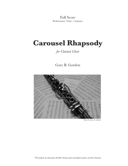 Carousel Rhapsody - for Clarinet Choir image number null