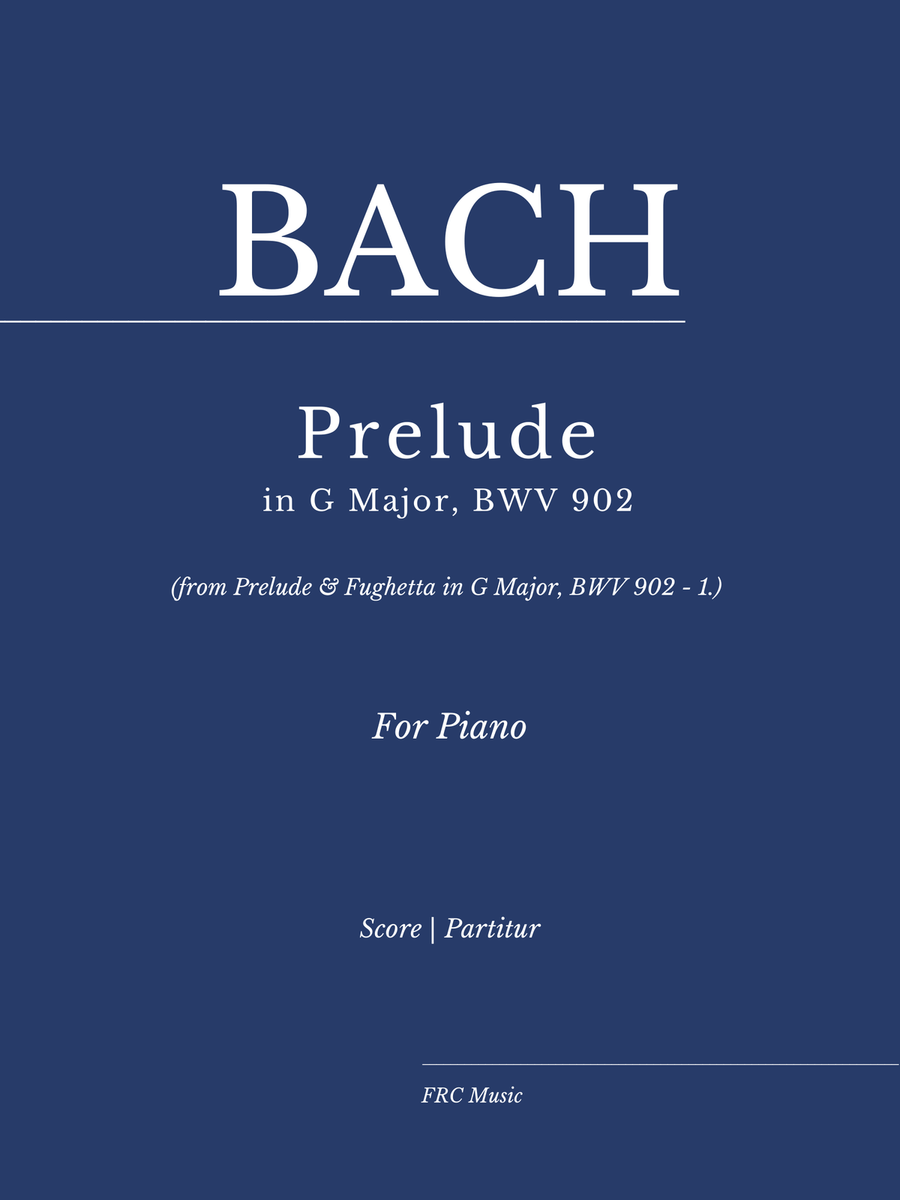 Bach: Prelude (from Prelude & Fughetta in G Major, BWV 902 - 1.) - as played By Víkingur Ólafsson Piano Method scores gallery preview page 1