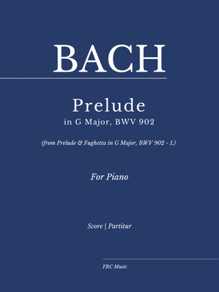 Book cover for Bach: Prelude (from Prelude & Fughetta in G Major, BWV 902 - 1.) - as played By Víkingur Ólafsson