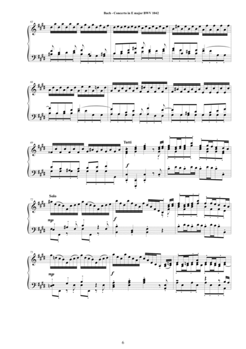 Bach - Piano Concerto in E major BWV 1042 - Piano Version image number null