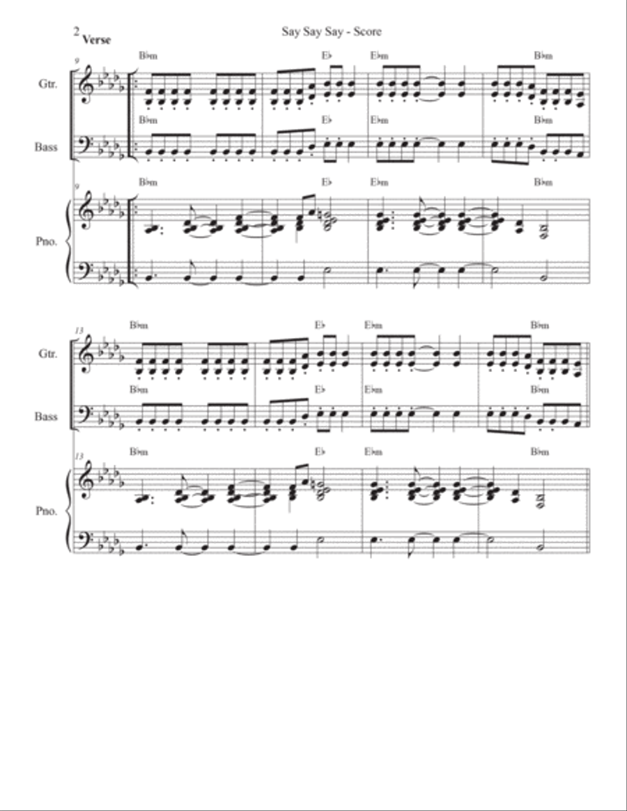 Say Say Say Jazz Ensemble scores gallery preview page 2