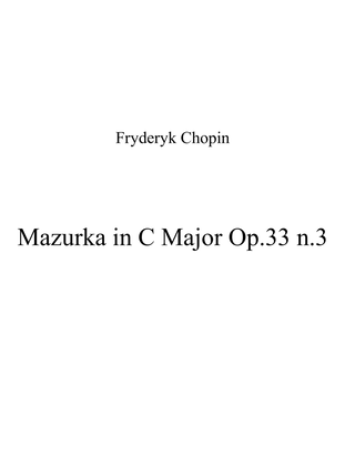Mazurka in C Major Op.33 n.3