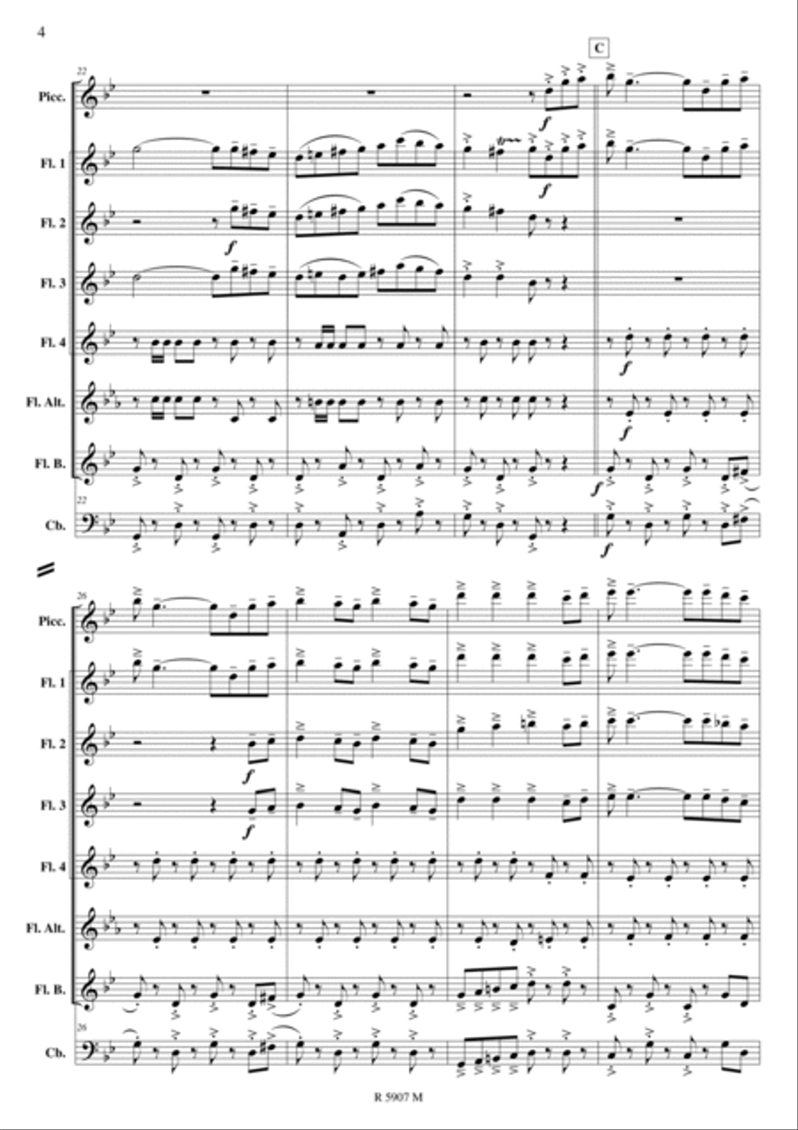 Bella ciao Bella ciao Flute scores gallery preview page 5