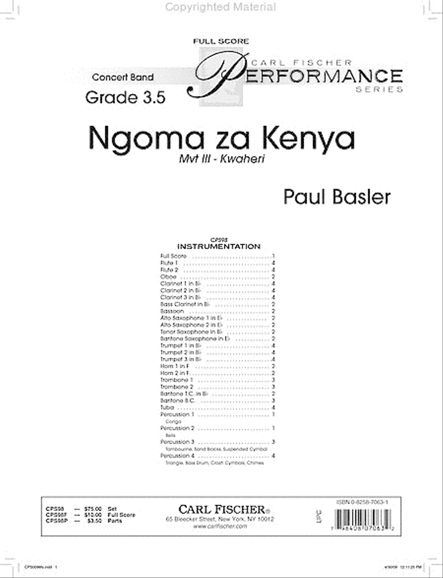 I. Jambo (from Ngoma Za Kenya) Concert Band scores gallery preview page 2