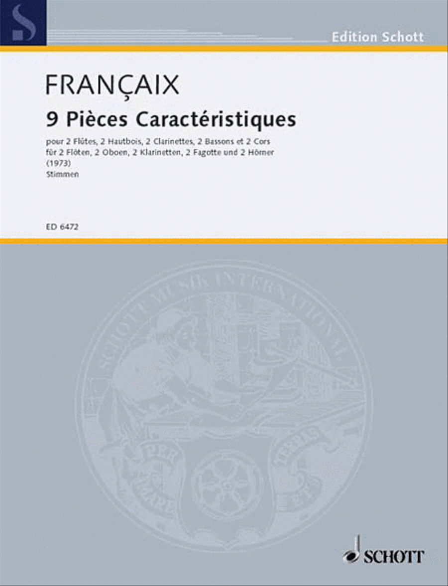 9 Pieces Caracteristiques Woodwind Ensemble scores gallery preview page 1