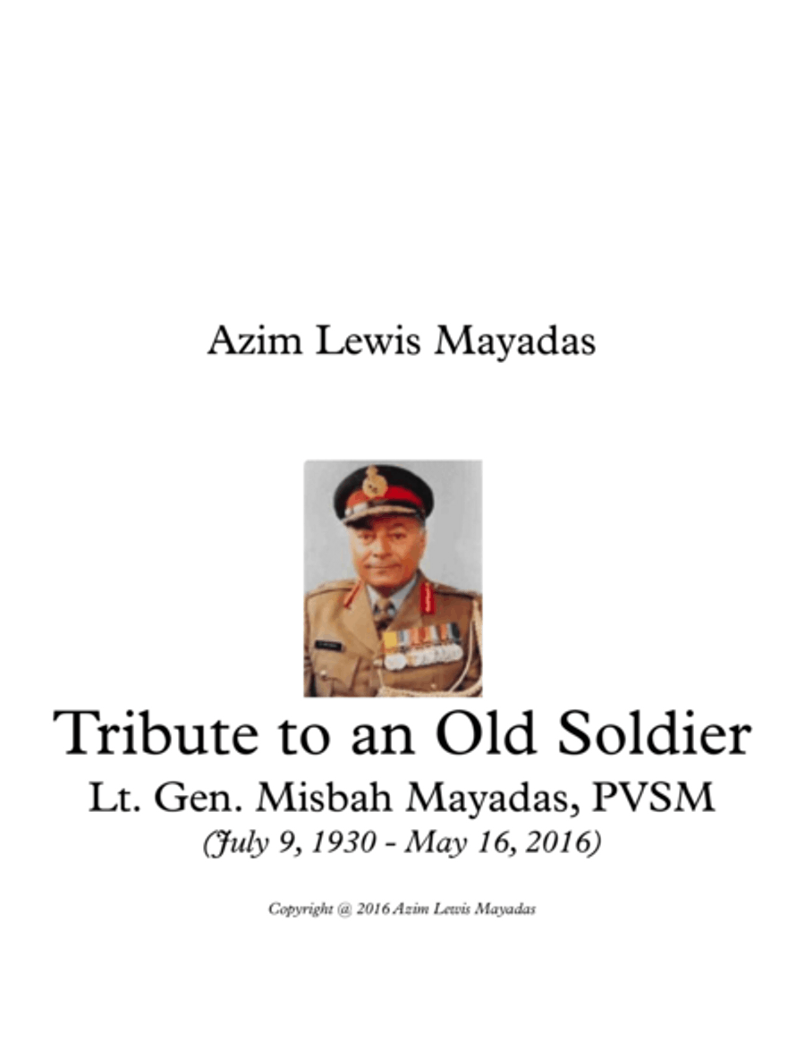 Tribute to an Old Soldier Piano Solo scores gallery preview page 1