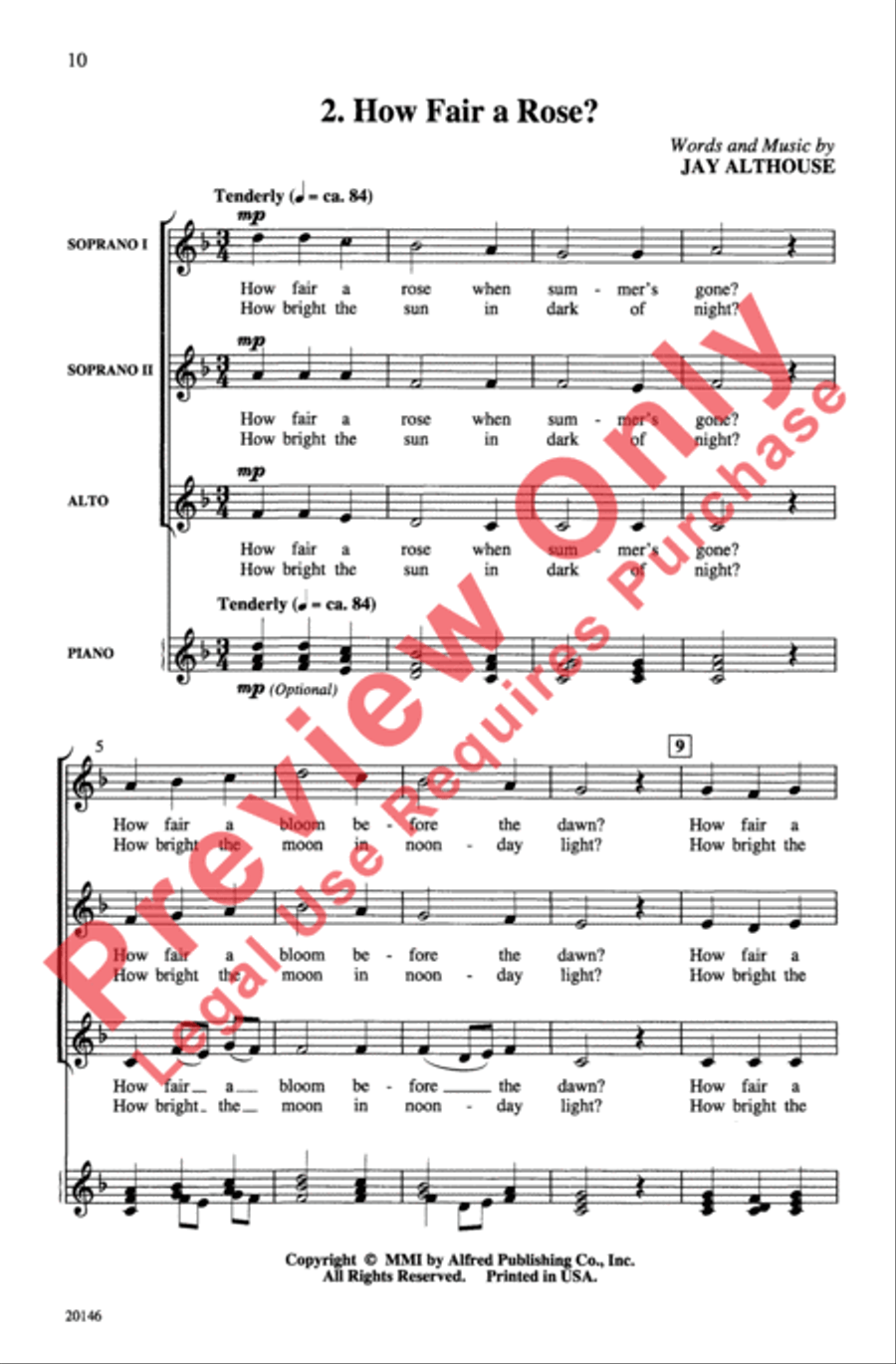 Three New Madrigals Women's Choir scores gallery preview page 10
