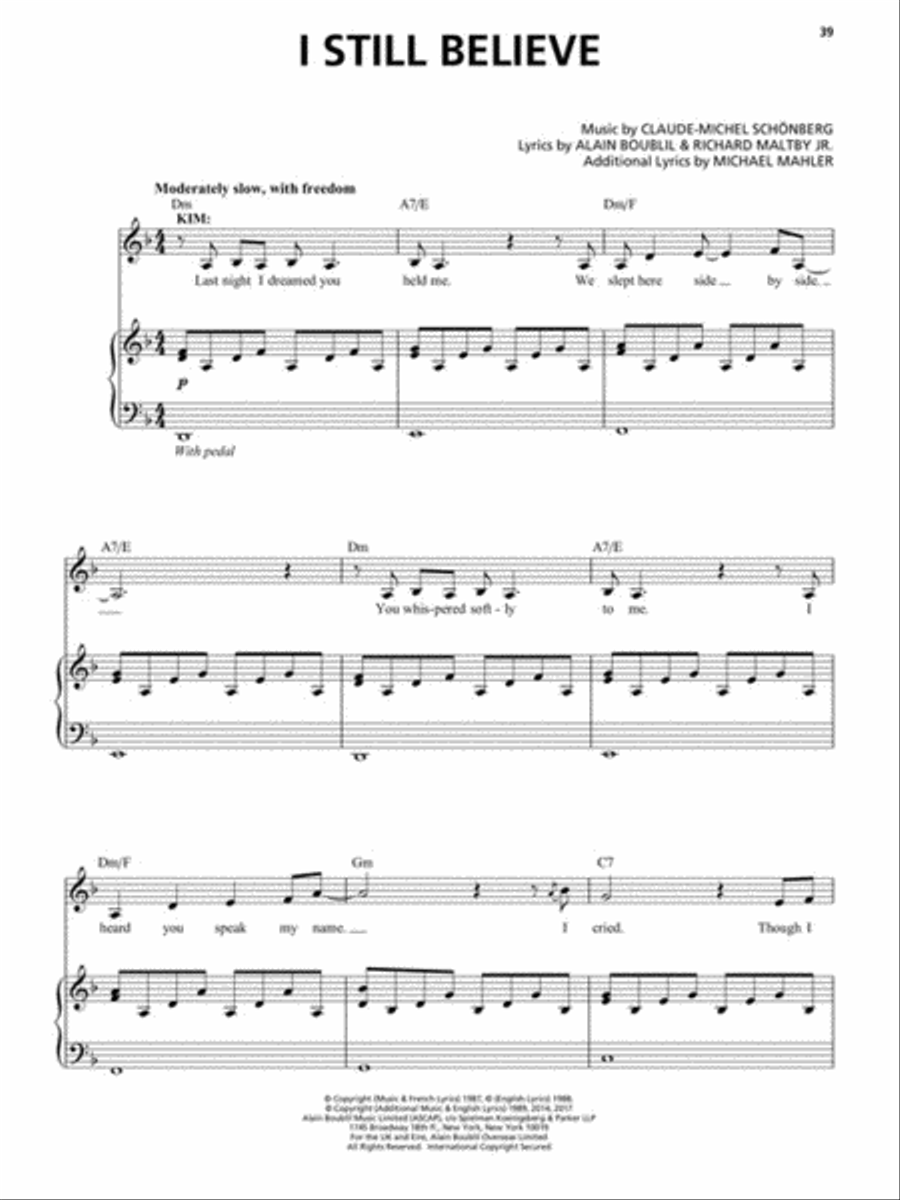 Miss Saigon (2017 Broadway Edition) Voice scores gallery preview page 7
