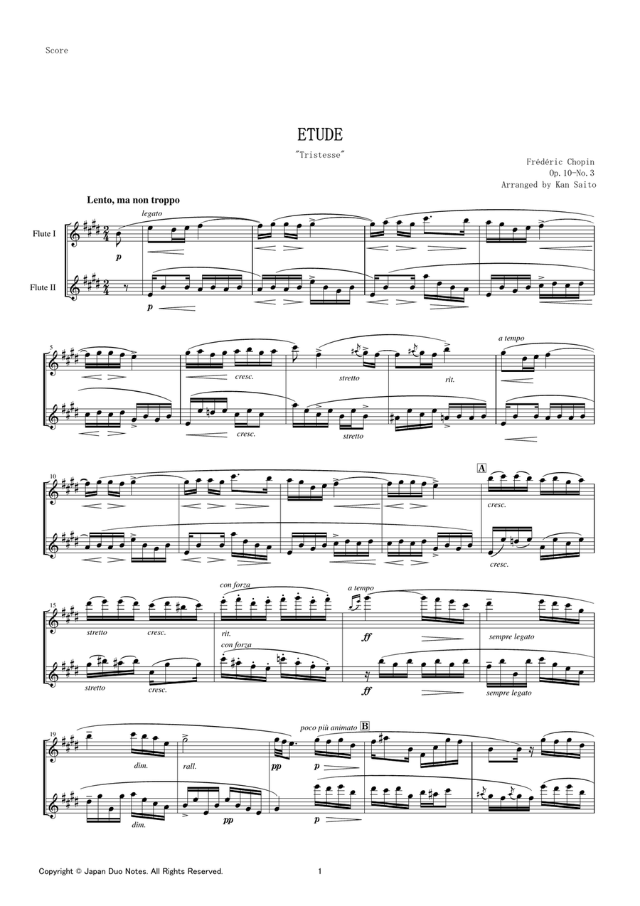 Étude Op. 10, No. 3 