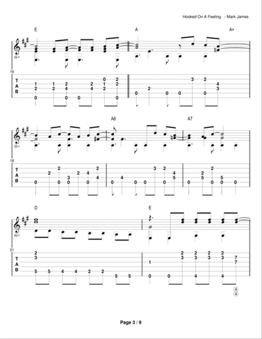 Hooked On A Feeling Electric Guitar scores gallery preview page 3