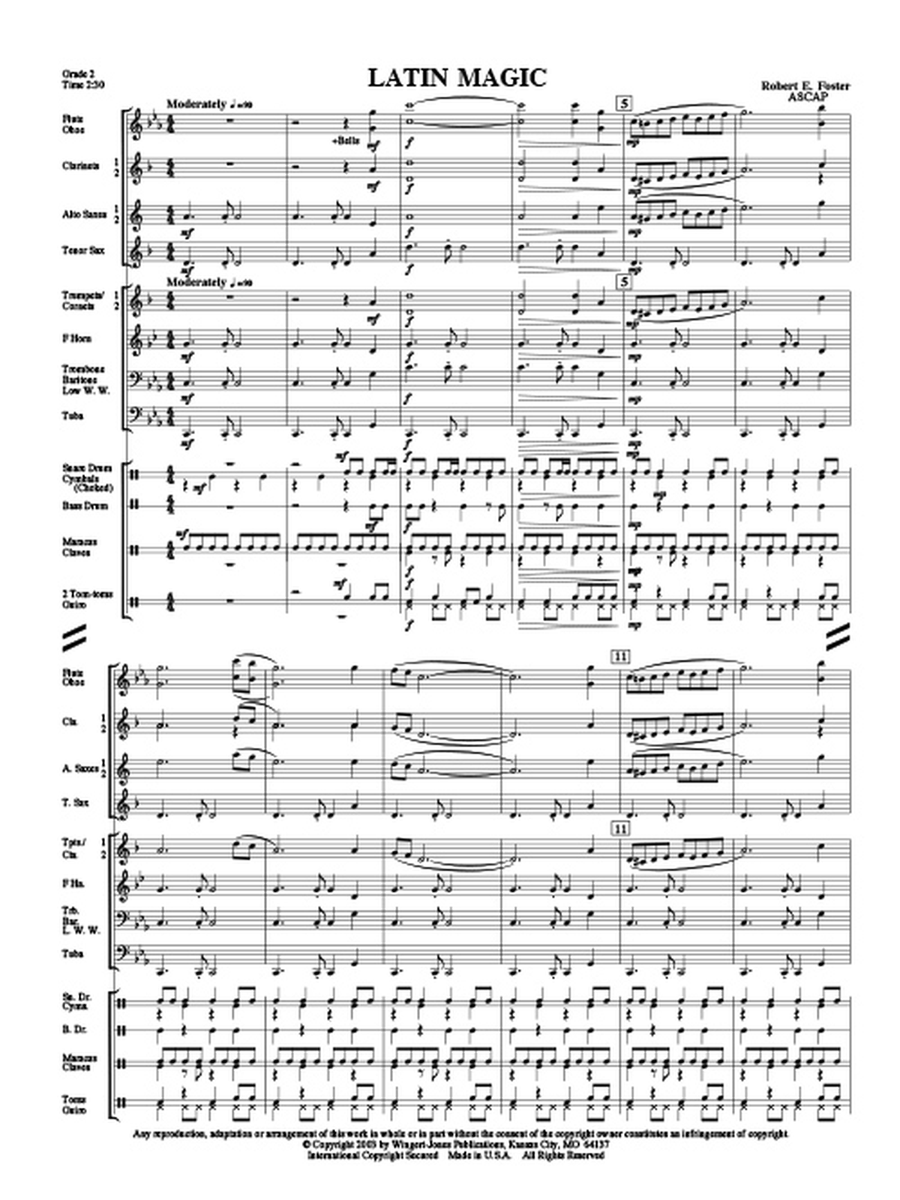Latin Magic (Score) Latin Magic (Score) Concert Band scores gallery preview page 1
