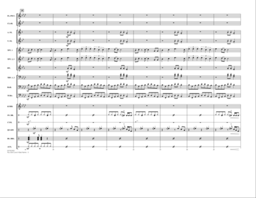You Give Love a Bad Name - Full Score Marching Band scores gallery preview page 3