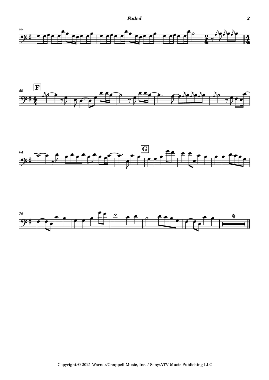 Faded Piano scores gallery preview page 3