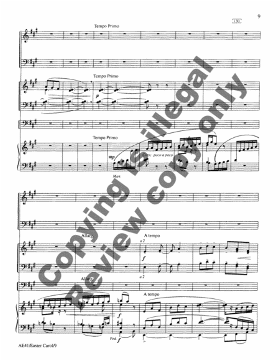 An Easter Carol 4-Part scores gallery preview page 7