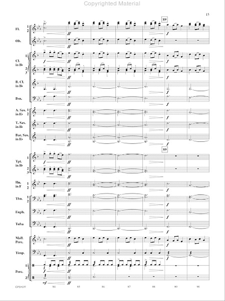 Carol of the Bells Concert Band scores gallery preview page 16
