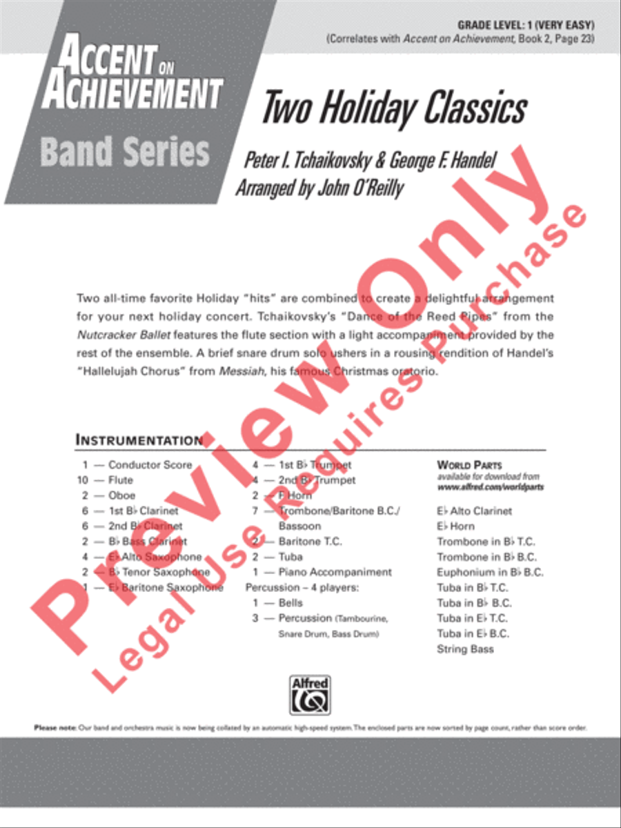 Two Holiday Classics Two Holiday Classics Concert Band scores gallery preview page 2