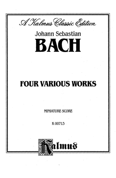 Six Suites for Cello Solo, Three Sonatas for Gamba and Clavier, Three Sonatas for Flute and Clavier
