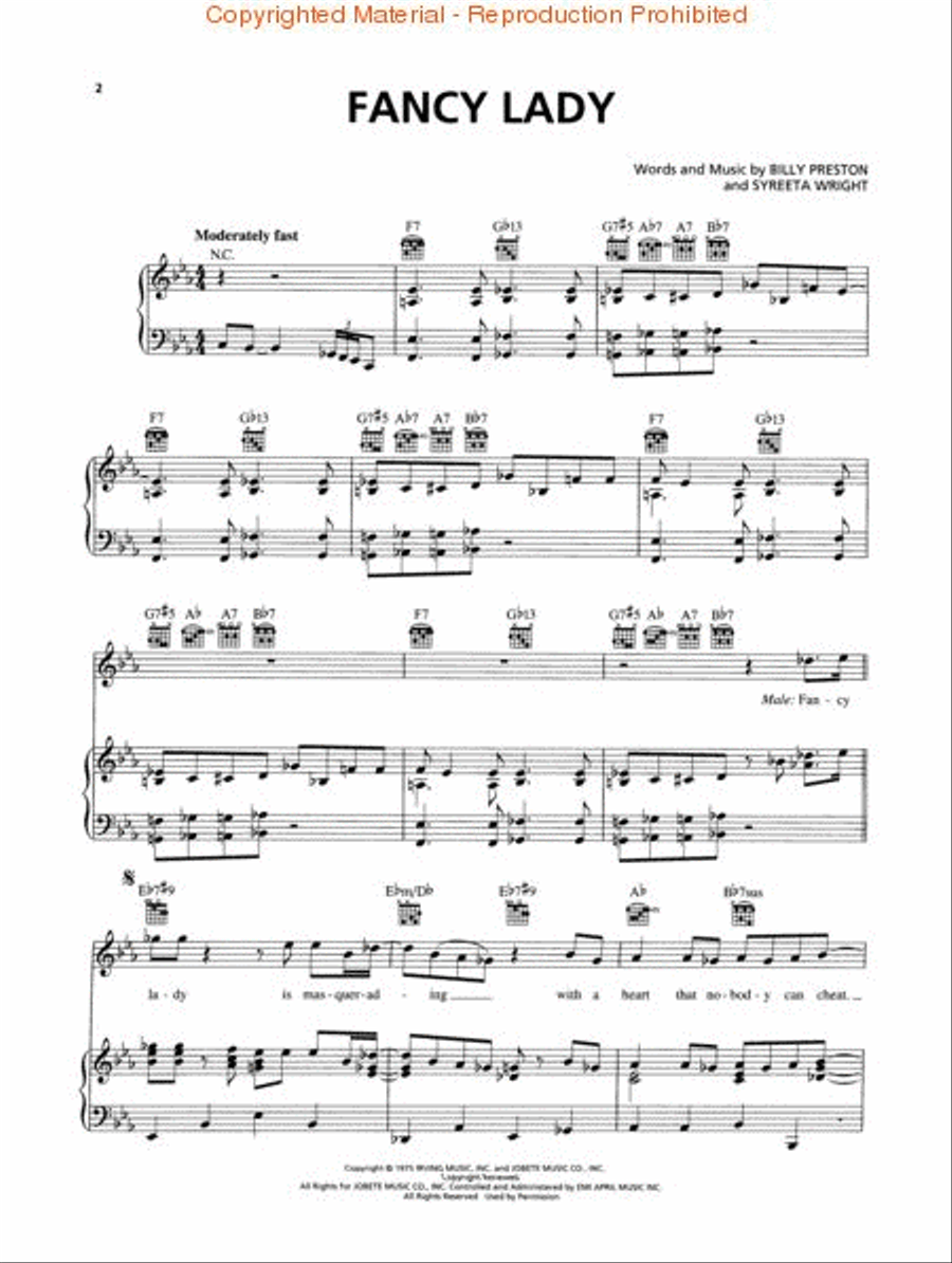 Best of Billy Preston Piano, Vocal, Guitar scores gallery preview page 2
