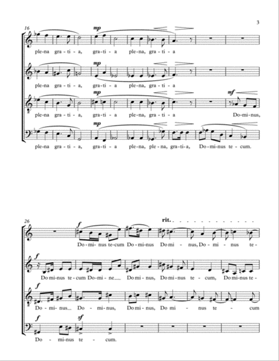 Ave Maria, Op. 17 Ave Maria, Op. 17 4-Part scores gallery preview page 3
