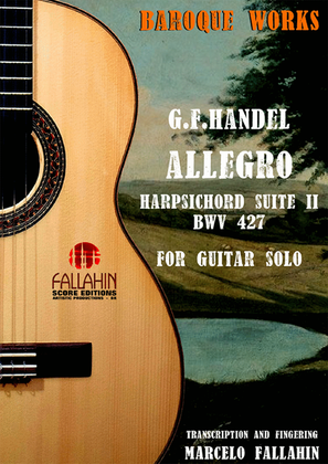 Book cover for ALLEGRO - SUITE II - BWV 427 - G.F.HANDEL - FOR GUITAR SOLO