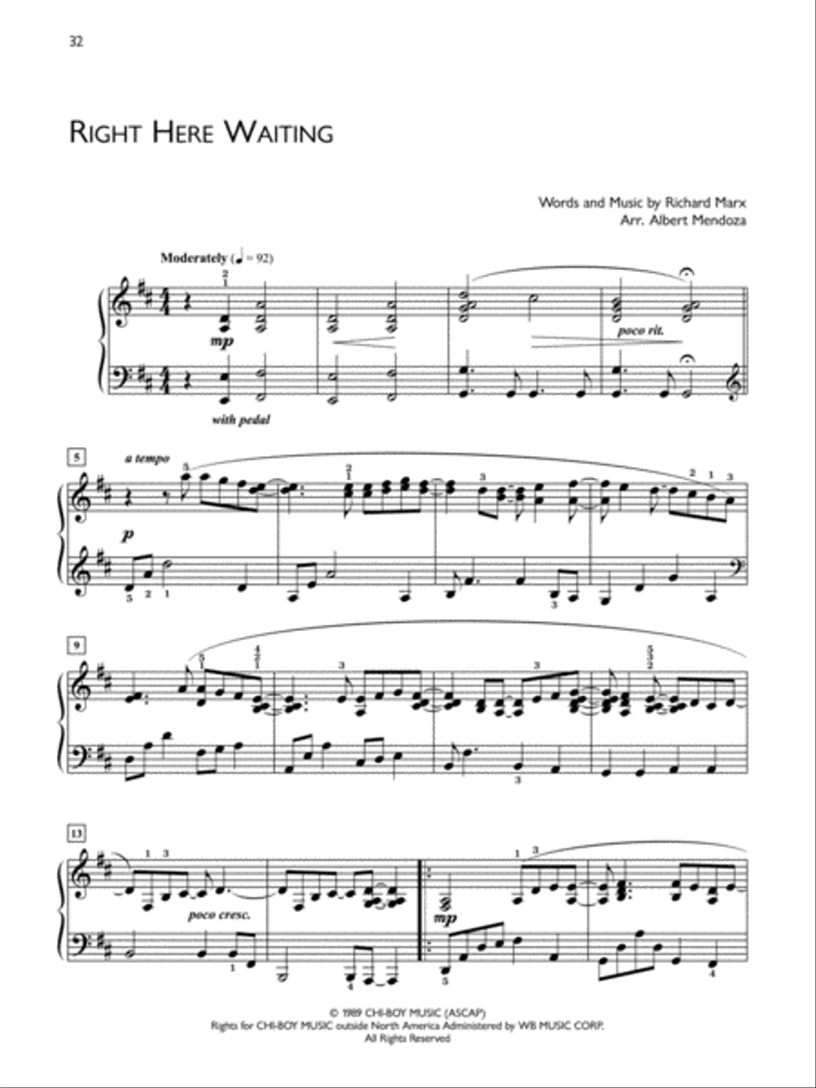 Popular Performer -- 1980s and 1990s Love Songs Piano Solo scores gallery preview page 4