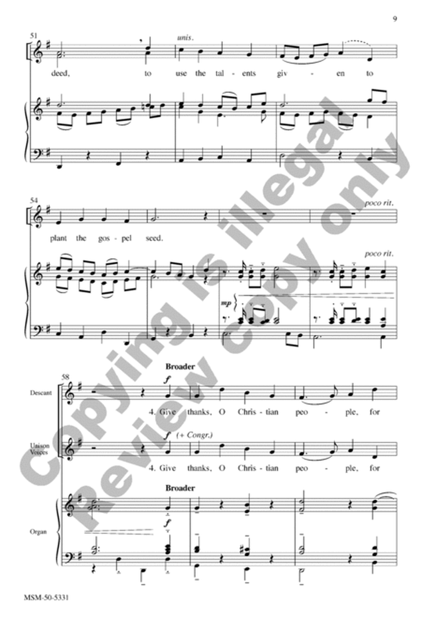 Give Thanks, O Christian People (Choral Score) image number null