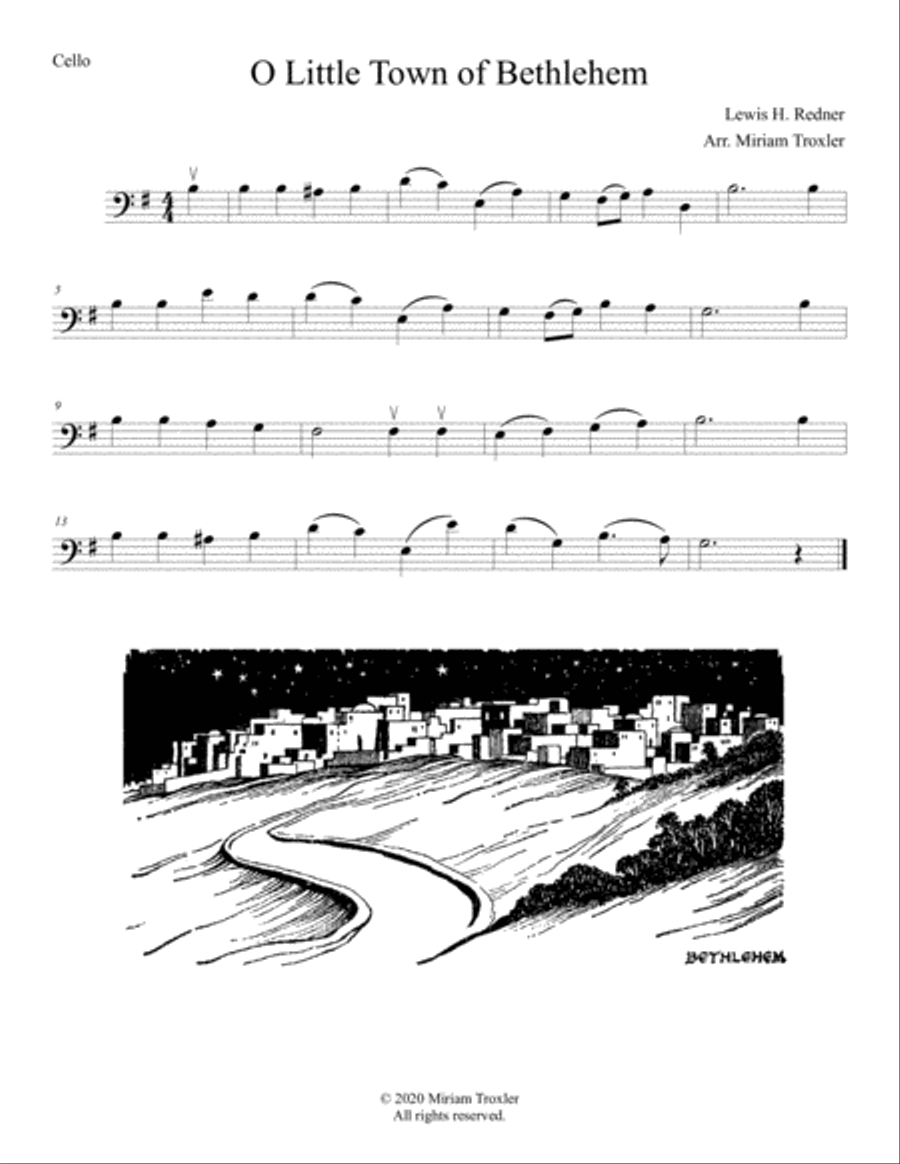 Traditional Christmas Carols for Cello Piano scores gallery preview page 2