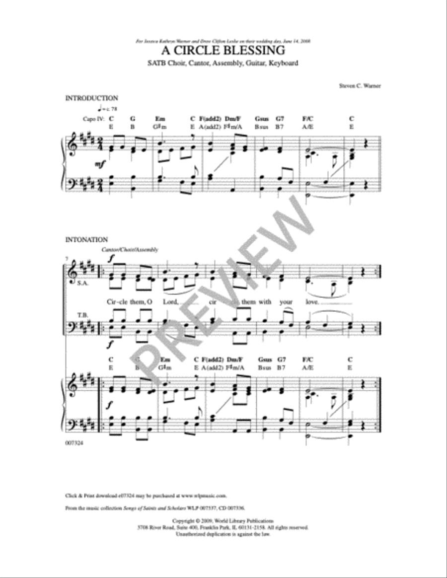 A Circle Blessing 4-Part scores gallery preview page 4