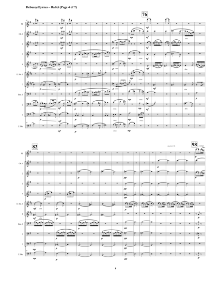 Ballet (Mvt. 4 from Debussy's Petite Suite) for Double Reed Choir + Flute image number null