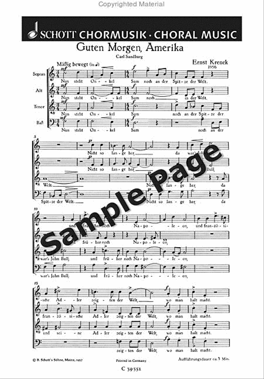Guten Morgen Amerika 4-Part scores gallery preview page 2