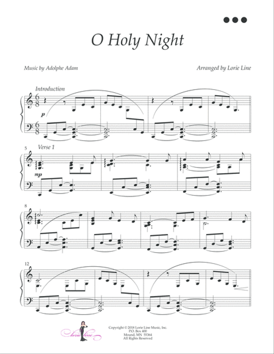 O Holy Night Piano Solo scores gallery preview page 2