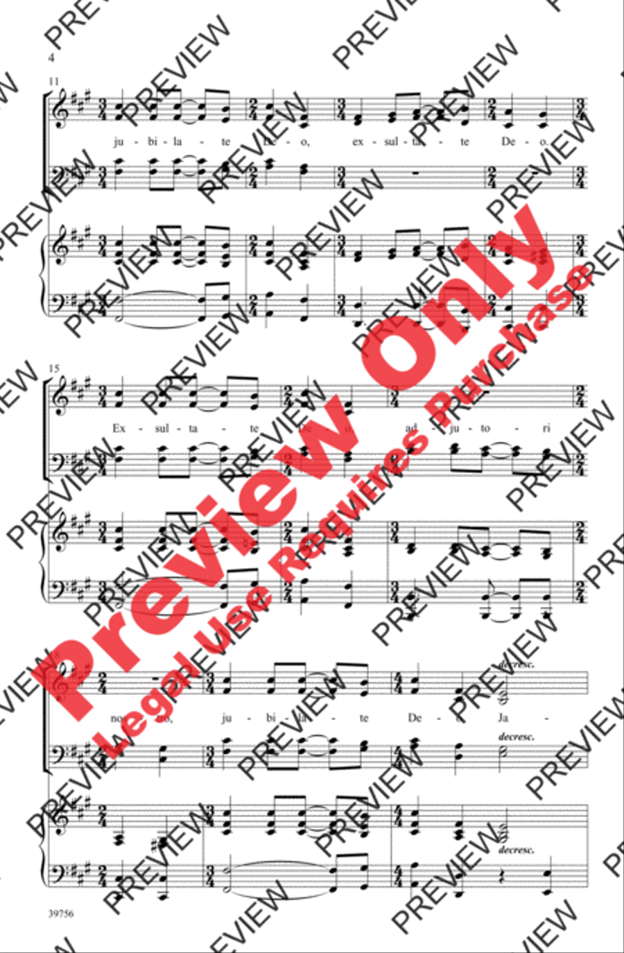 Exsultate, Jubilate Deo Exsultate, Jubilate Deo 4-Part scores gallery preview page 3